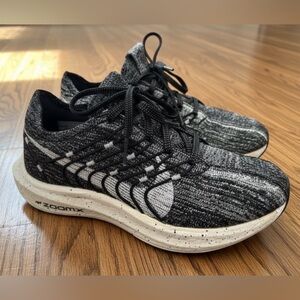 Nike ZoomX Pegasus Turbo Next Nature Flyknit Black White DM3414 005 Women SZ 7